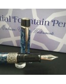 142. Kilk Celestial Blue Fountain Pen + 14K Gold Nib  M nib  (現貨1支)