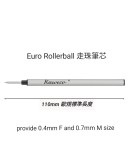 Black 黑 0.7 mm EURO Rollerball Refill  - 1 pc Kaweco 