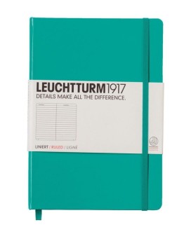 Leuchttrum1917 A5 -Emerald, Medium, ruled 344790 notebook in emerald 精裝筆記簿
