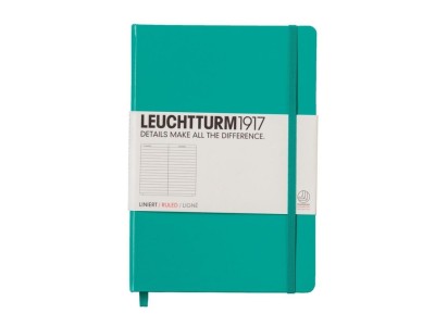 Leuchttrum1917 A5 -Emerald, Medium, ruled 344790 notebook in emerald 精裝筆記簿
