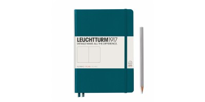 Leuchtturm1917 (A5) Pacific Green, Medium, 間條 ruled 精裝真皮筆記簿